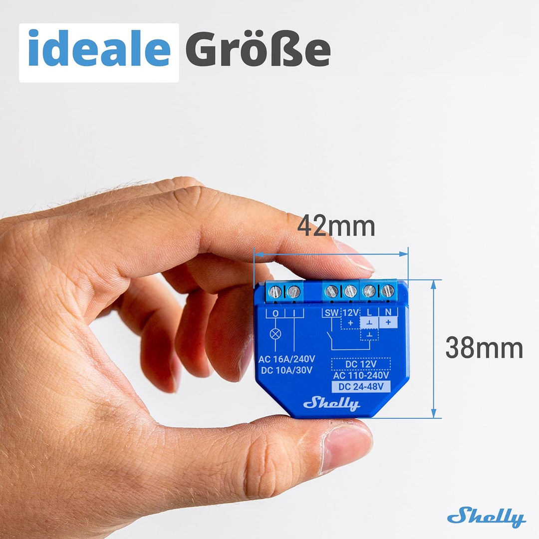 Shelly Plus 1 | WiFi & Bluetooth Smart Relais Schalter | Hausautomation | Alexa & Google Home kompat