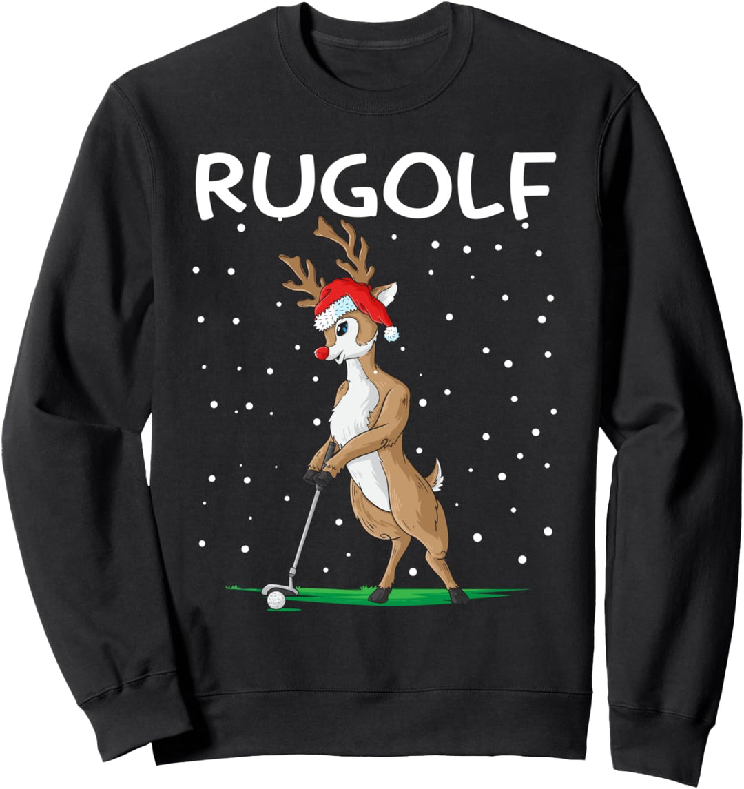 Lustiges Rugolf Rentier Weihnachten Golf Geschenk Sweatshirt
