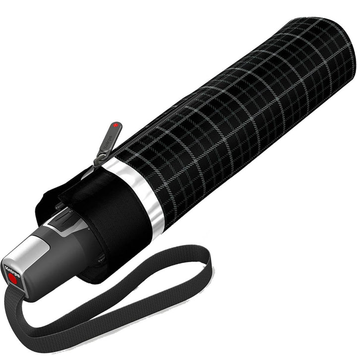 Knirps Fiber T2 Duomatic Reflect Check Black-dot, Black-dot