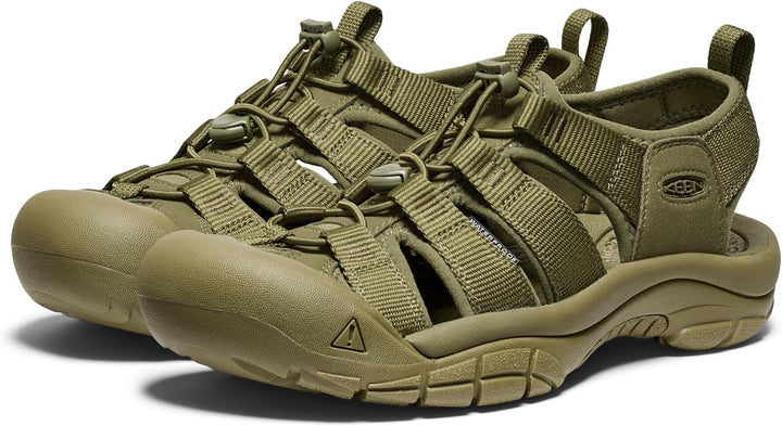 KEEN Men's Newport H2 Closed Toe Water Sandal 45 EU Monochrome Olive Drab, 45 EU Einfarbig Olivgrün