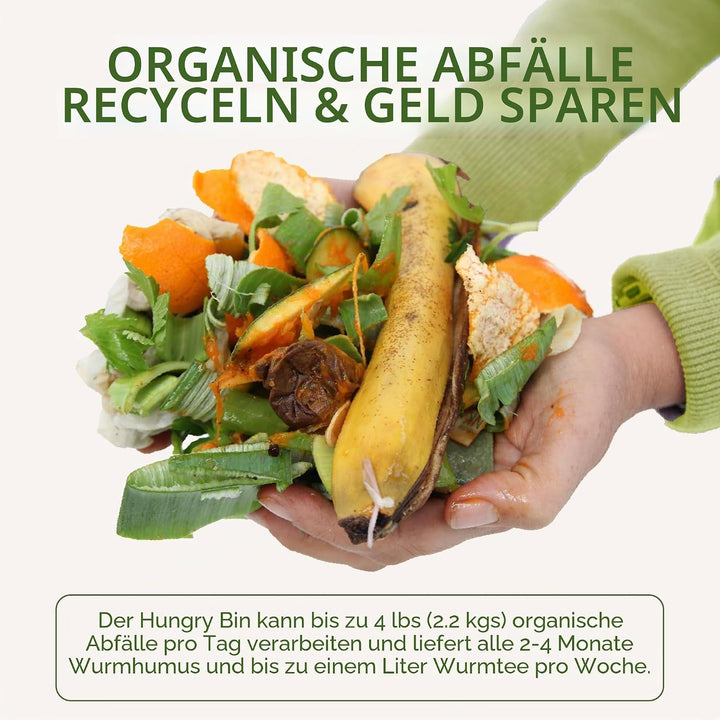 Hungry Bin Wurmkomposter für reichhaltige Vermicompost