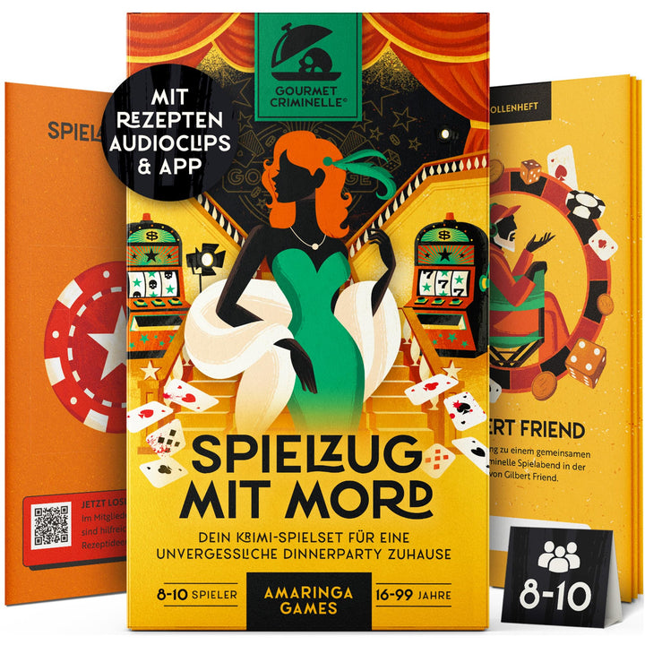Gourmet Criminelle® Krimidinner für zuhause | 8 bis 10 Personen | Mysteriöser Mordfall für Deine Din