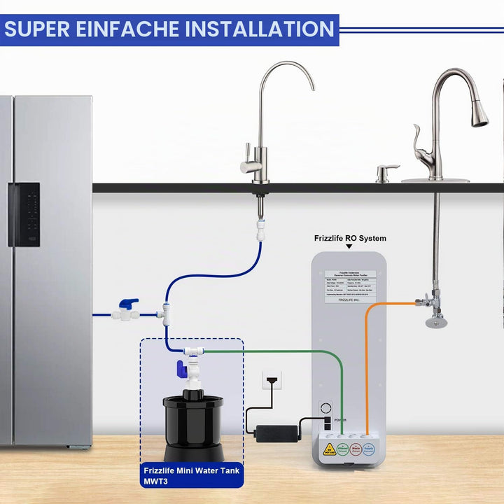 Frizzlife MWT3 Druck-Mini-Wassertank für PD400, PD500, PD600, PX500, PX500-A, 0,13 Gallonen kleiner