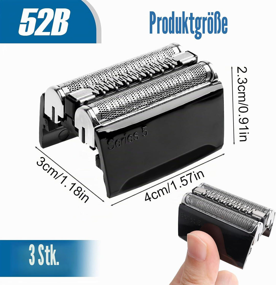 3 Stück Series 5 Scherkopf für Br*un, Elektrischer 52B Series 5 Rasierkopf S5 Scherkopf Ersatzrasier