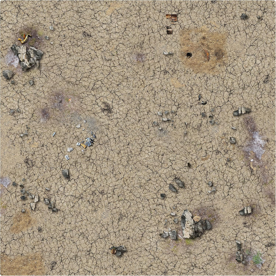 Battle Systems Sci-Fi Gaming Mat, Desert Wasteland, 91 x 90 cm, 2 Spieler, alle Altersgruppen