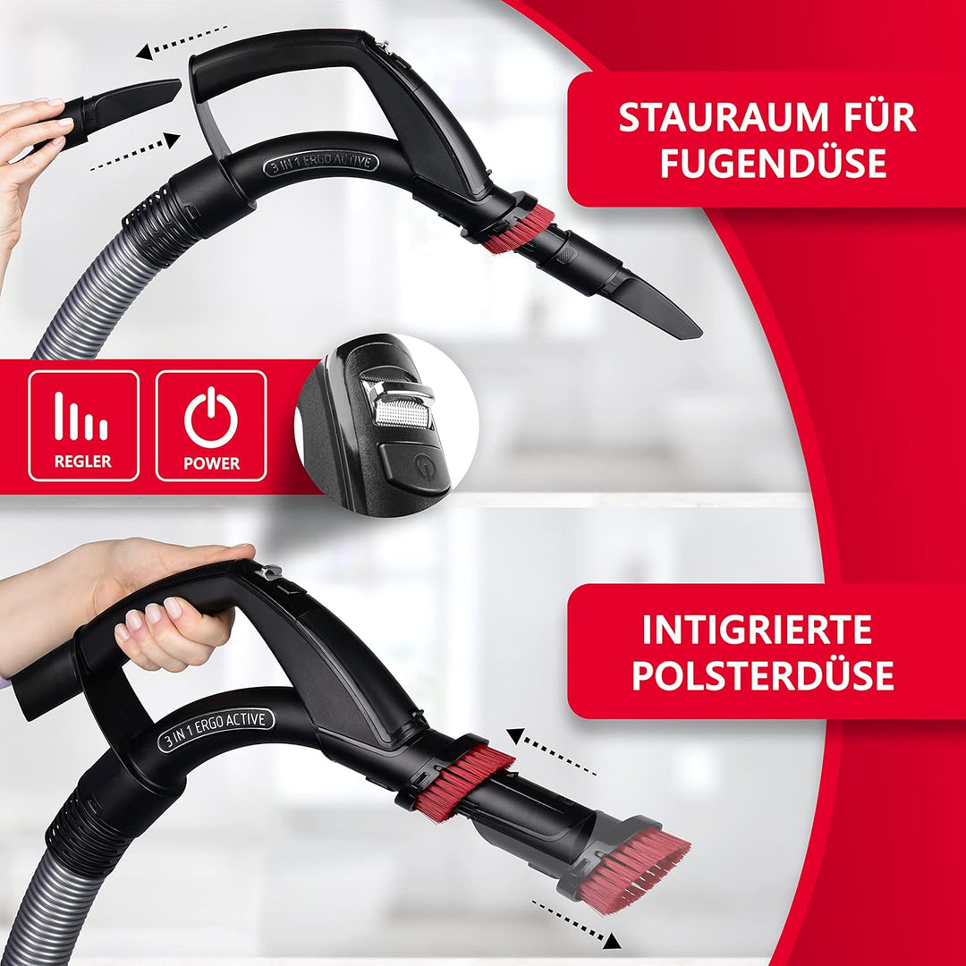 arnica - Staubsauger beutellos 750 Watt I 70dB I 5 Düsen Ideal für Tier-Haare I 3 Liter I HEPA 13 Fi