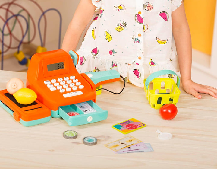 Battat Spielkasse Kinder mit Scanner und Sound, Kasse Spielzeug, Spielzeugkasse, elektronische Super