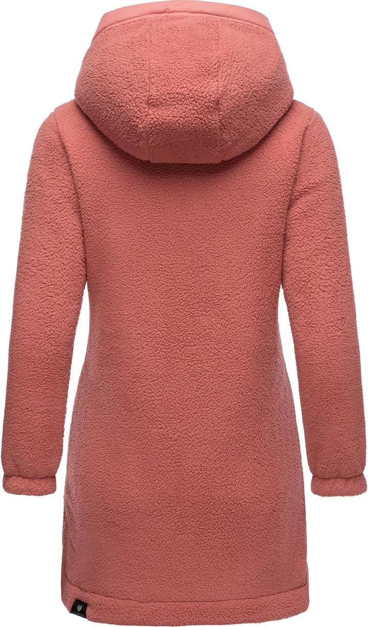 Ragwear Damen Fleecejacke Kurze Teddyfleece-Jacke warm mit Kapuze Cousy XS-6XL M Old Pink24, M Old P