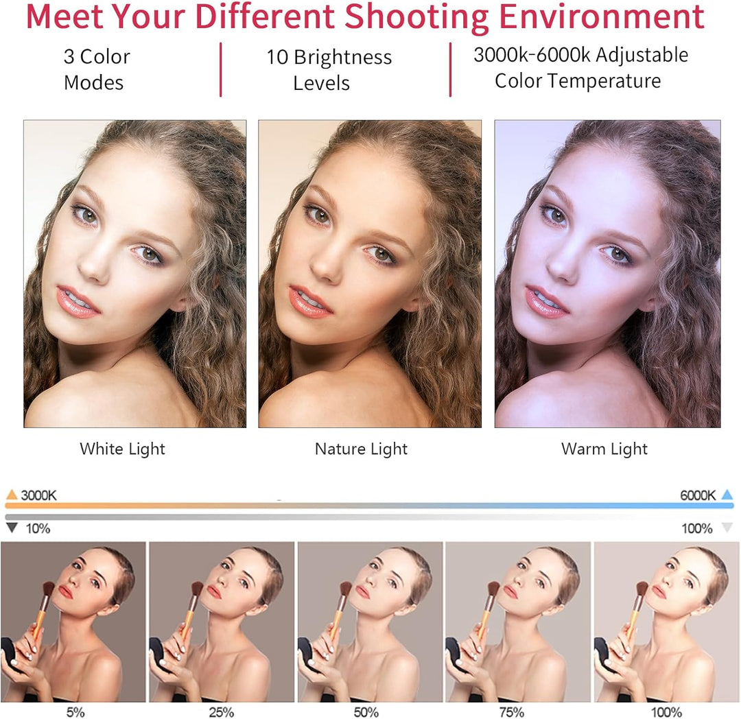 21-Zoll-LED-Ringlicht mit Stativständer, Video-Ringlicht für Selfie-Fotografie Vlog-Aufzeichnung Kon