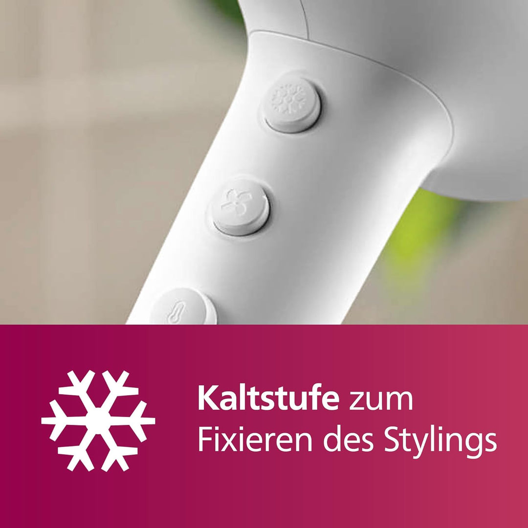 Philips 5000 Series Haartrockner – Haartrockner mit ThermoShield Technologie, Volumendiffusor und 14