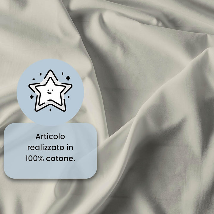 Italian Bed Linen Max Color Bettwäsche-Set, Creme, Doppelte, Creme