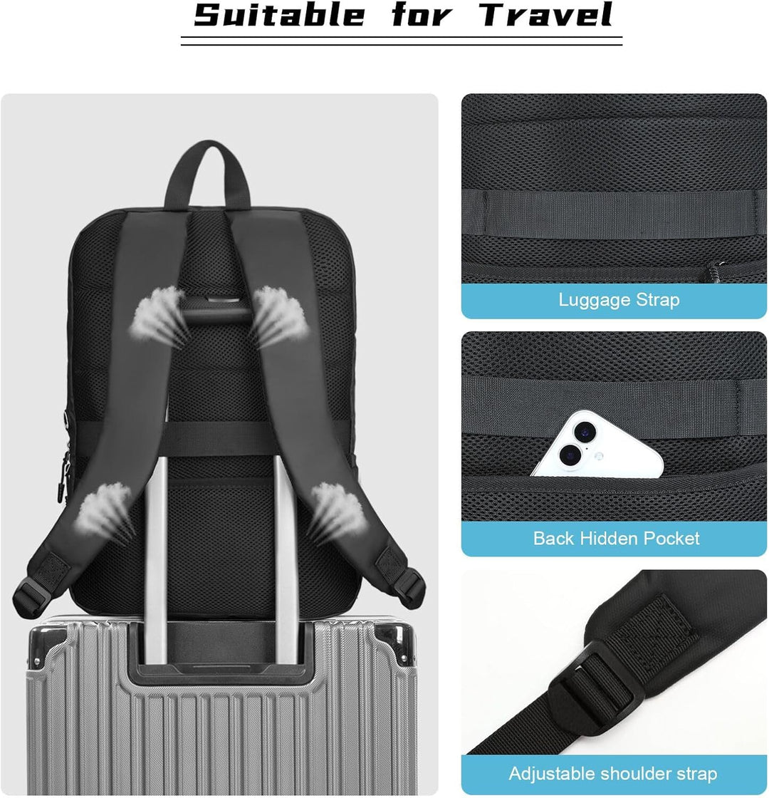 MOSISO Rucksack Herren Damen 15,6 Zoll, Laptop Rucksack Wasserdicht Schlanker Leicht, Business Rucks