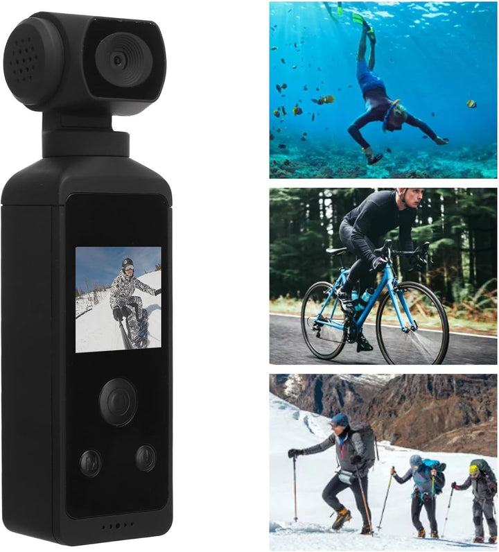 Ejoyous 4K Action Kamera, Bodycam Körperkamera Videocamcorder mit 270° drehbarem, verwacklungsfreiem