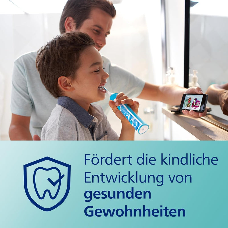 Philips Sonicare for Kids elektrische Zahnbürste - Schallzahnbürste mit Timer, App-Unterstüzung und