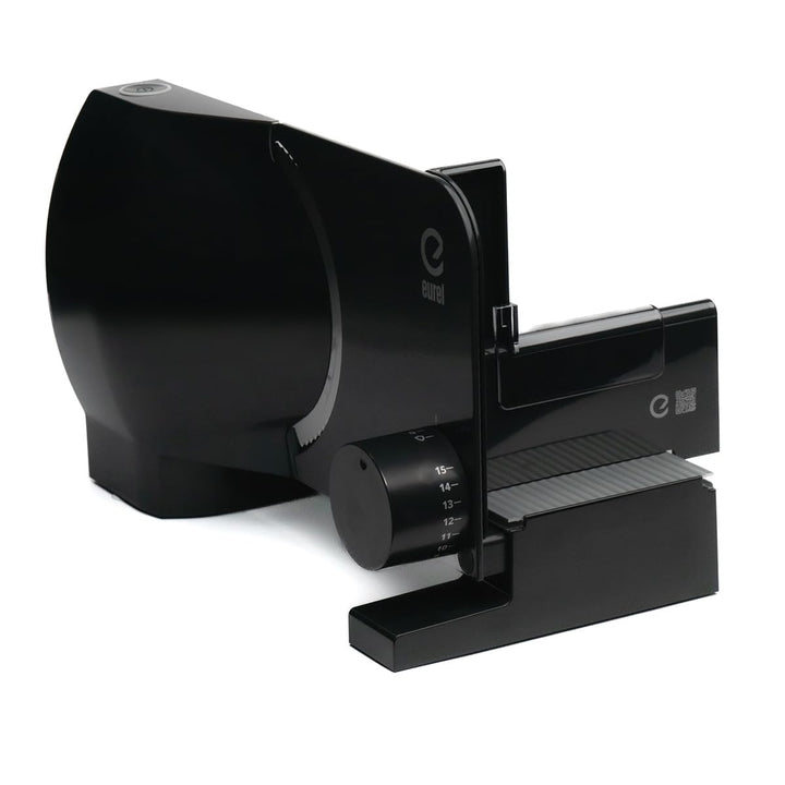 EUREL RS72 Allesschneider Elektrisch Schwarz – Brotschneidemaschine, 170 mm Edelstahlklinge, 0–15 mm