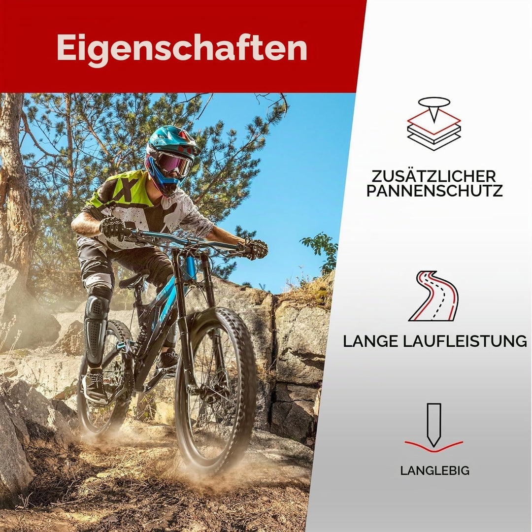 Fincci Fahrradreifen 29 x 2.6 Zoll 66-622 ETRTO Reifen mit Nylonschutz, 60 TPI für Mountain, MTB, Do