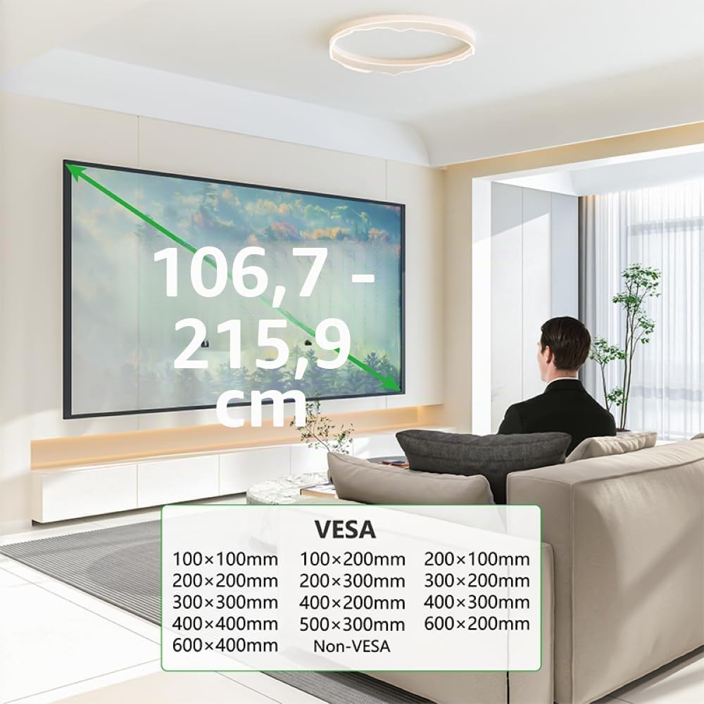 XTRARM TiTon 100 cm Wandabstand TV Wandhalterung, Langer Schwenkarm, neigen, schwenken, rotieren, au