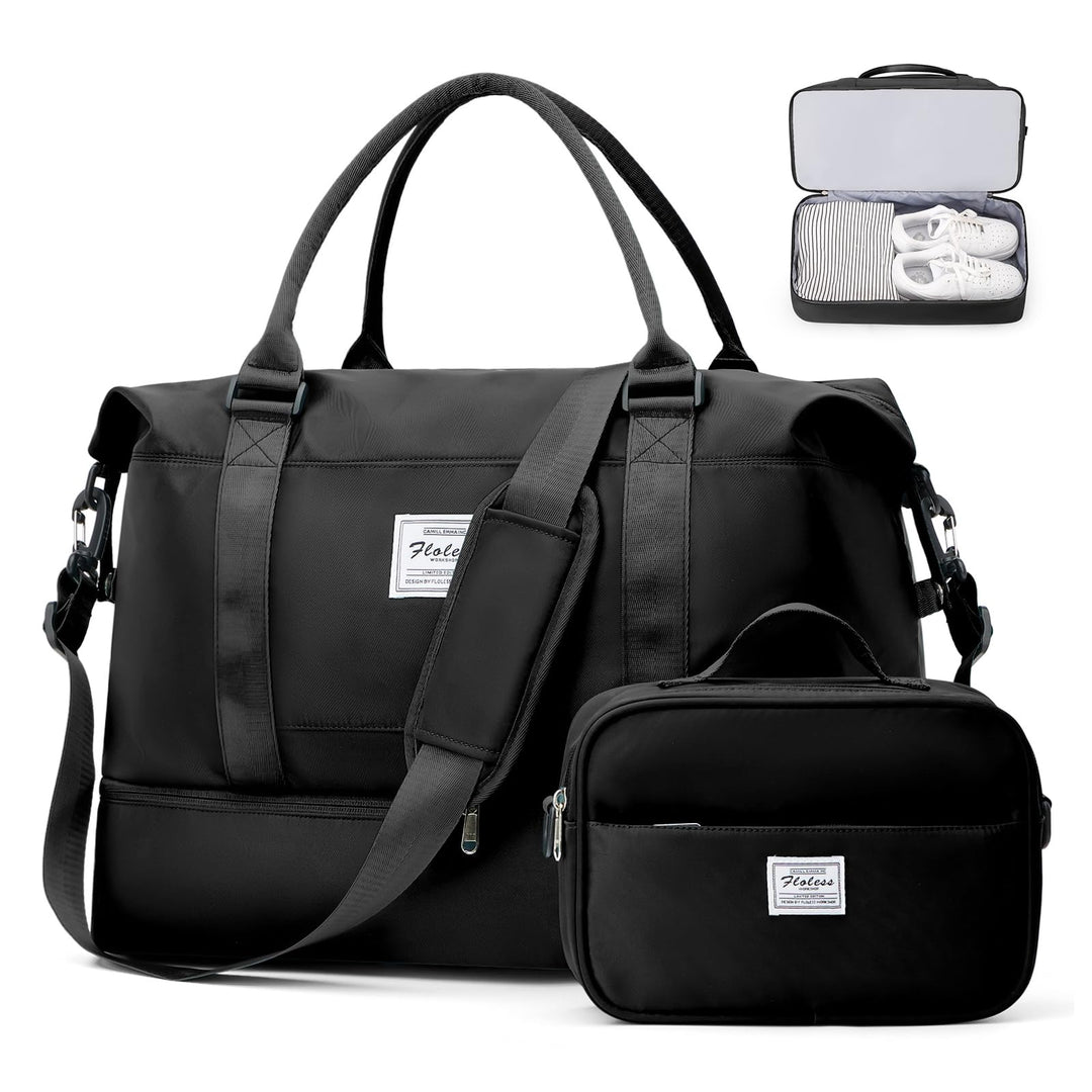 Reisetasche Damen Handgepäck Tasche Sporttasche mit Kulturbeutel Weekender Bag Schwimmtasche Wasserd