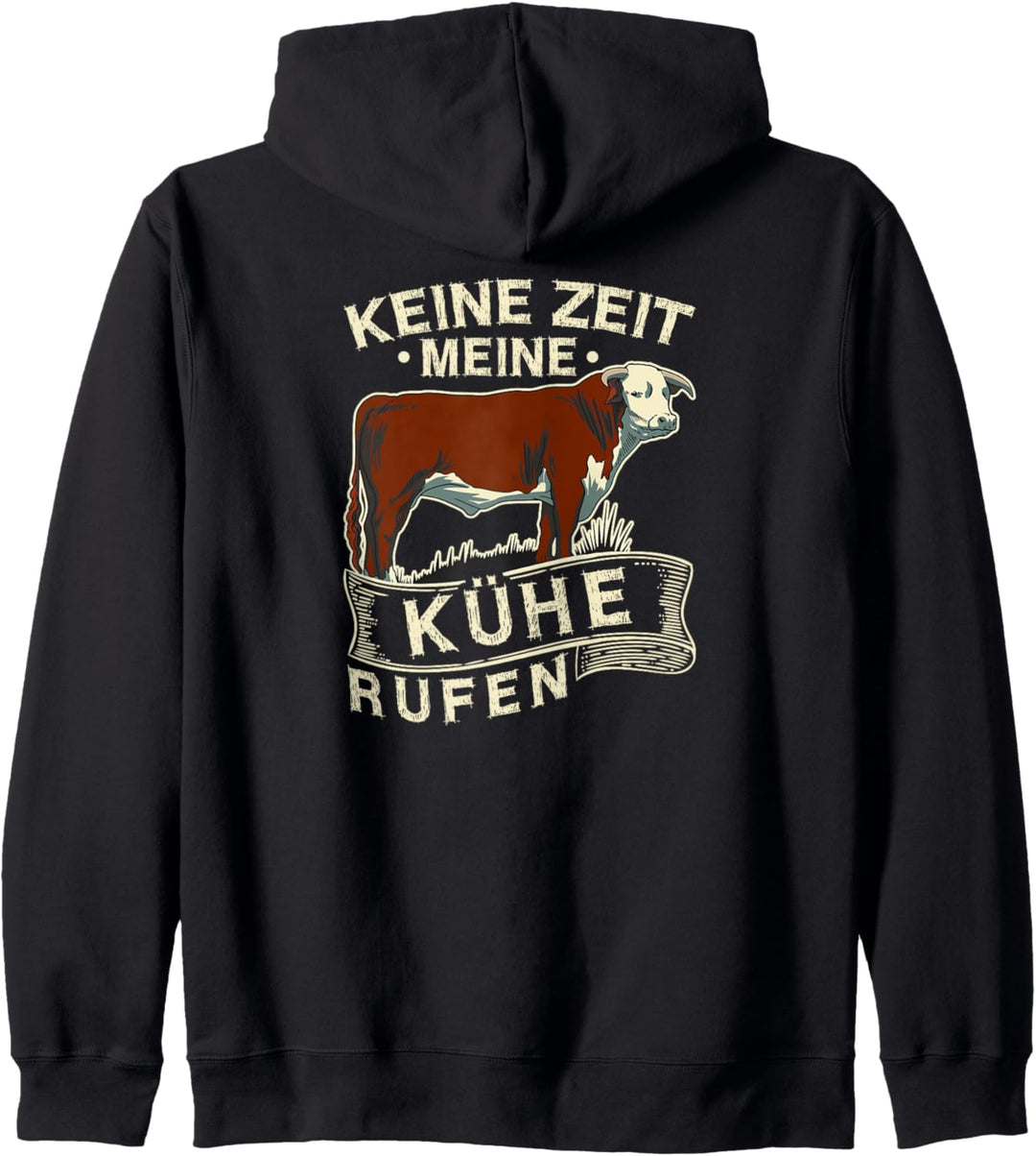 Keine Zeit Meine Kühe Rufen Landwirt Milch Bauer Kapuzenjacke