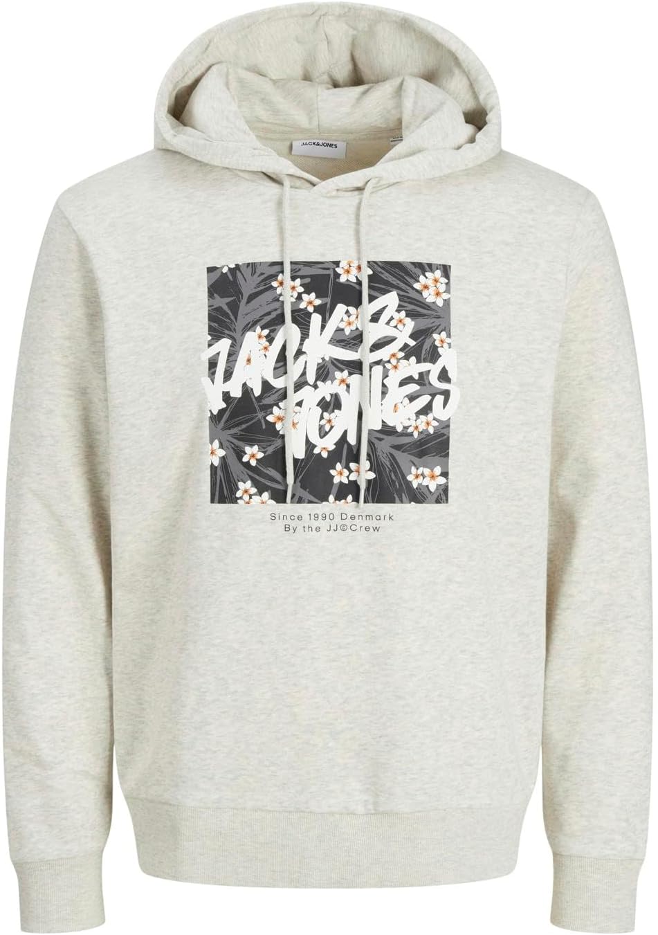 JACK & JONES Male Kapuzenpullover Logo Kapuzenpullover S Cloud Melange, S Cloud Melange