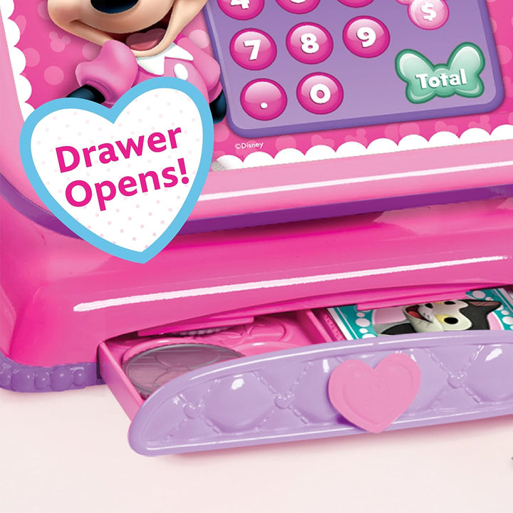Disney Junior Minnie Mouse Bowtique Registrierkasse mit Soundeffekten, zum Stylen und Spielen, Kinde