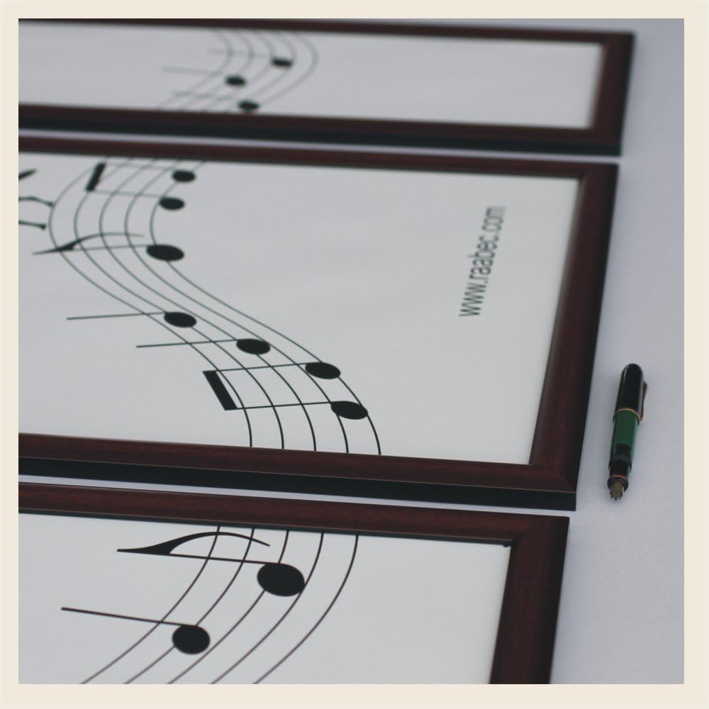 Bilderrahmen Triptychon, Grösse 50x80cm, Farbe Braun, ideal für Malen nach Zahlen Triptychon Bilder