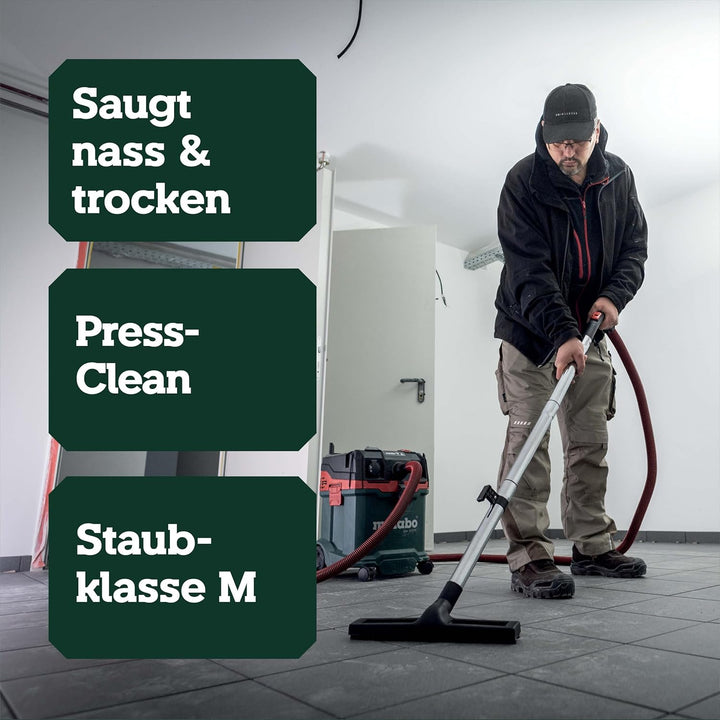 Metabo ASA 30 M PC Allessauger – 602087000 – Nass-/Trockensauger mit integrierter Filterabreinigung