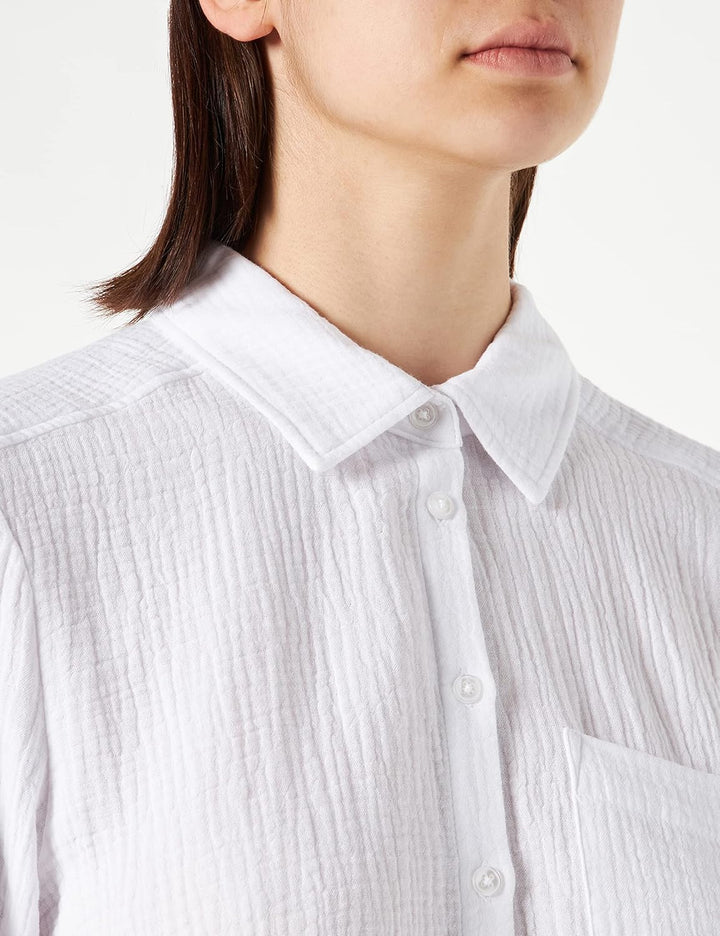 PART TWO Damen Jingapw Sh Relaxed Fit Shirt, Bright White