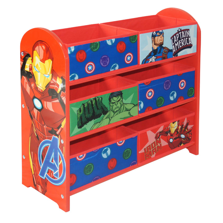 Disney Marvel Avengers Multicoloured Storage Unit with 6 Storage Boxes for Kids