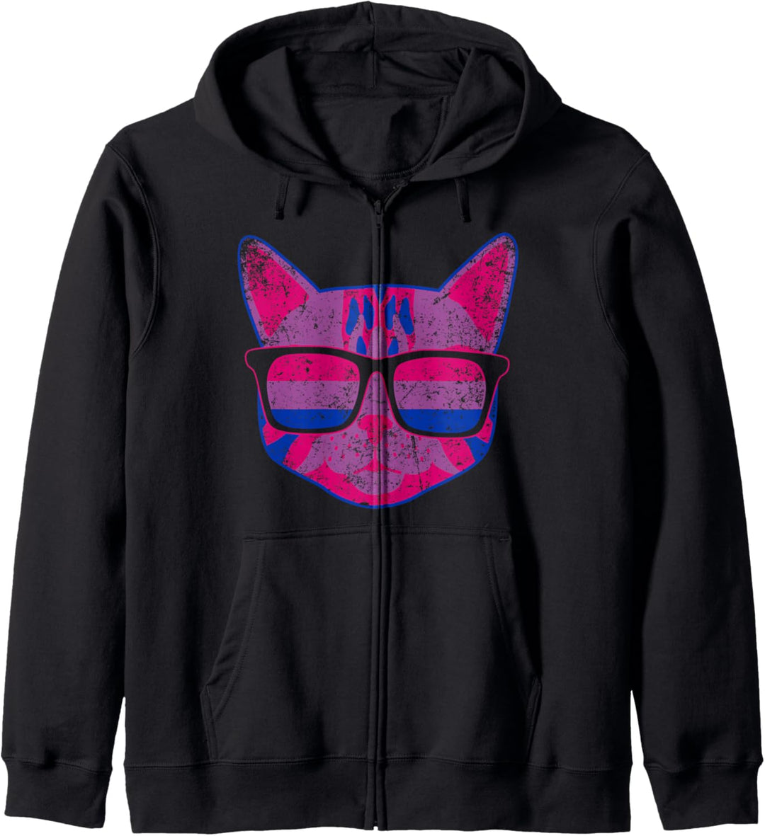 Bi Flagge Katze Queer Haustier LGBTQ Geschenk Bisexuell Kapuzenjacke