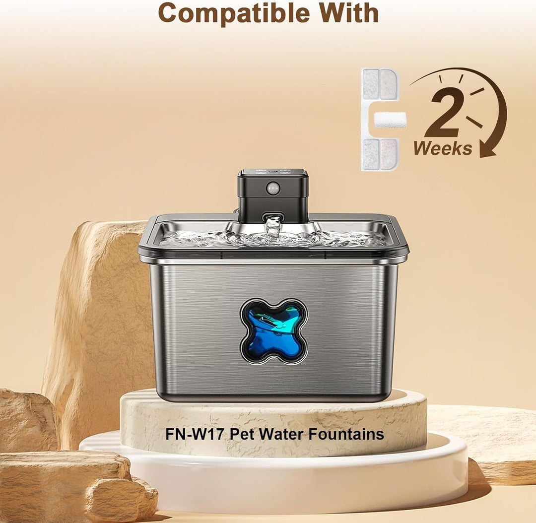 12 Packungen Katzenbrunnen Filter kompatibel mit FEELNEEDY FN-W17 (Modellnummer) 3,2 L Katzenbrunnen