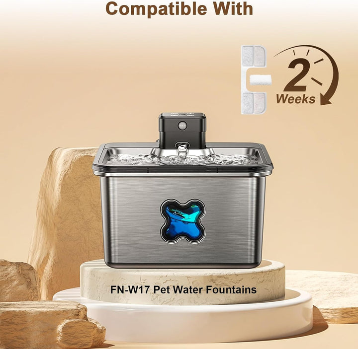12 Packungen Katzenbrunnen Filter kompatibel mit FEELNEEDY FN-W17 (Modellnummer) 3,2 L Katzenbrunnen