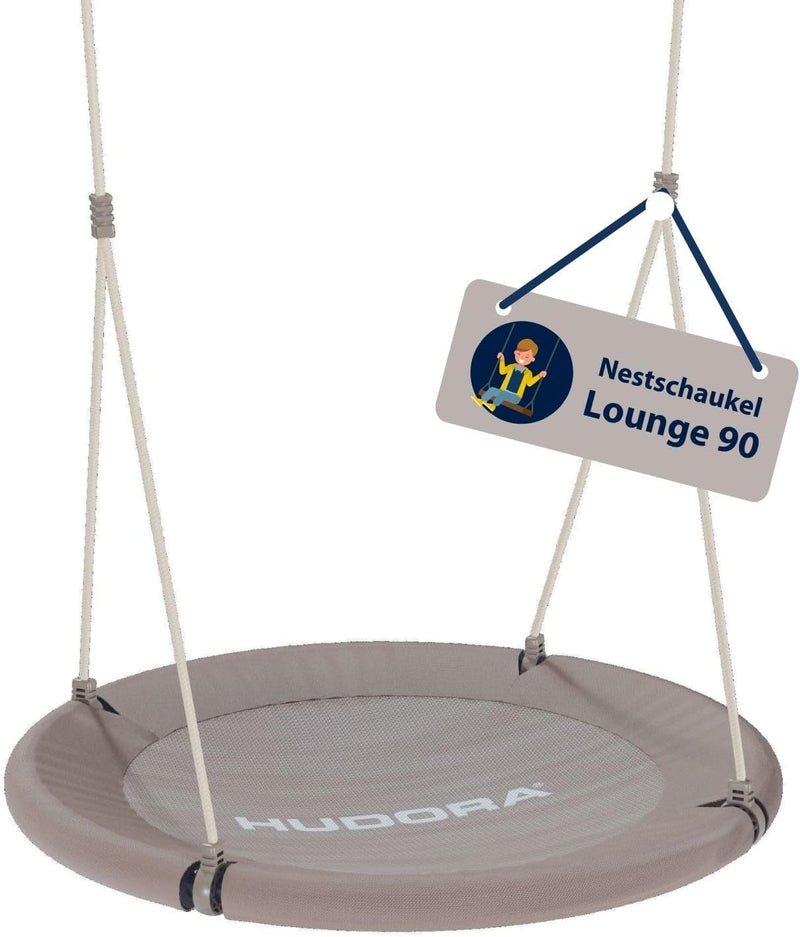 HUDORA Nestschaukel Lounge - Höhenverstellbare Nestschaukel mit 90/110cm Durchmesser für bis zu 150k