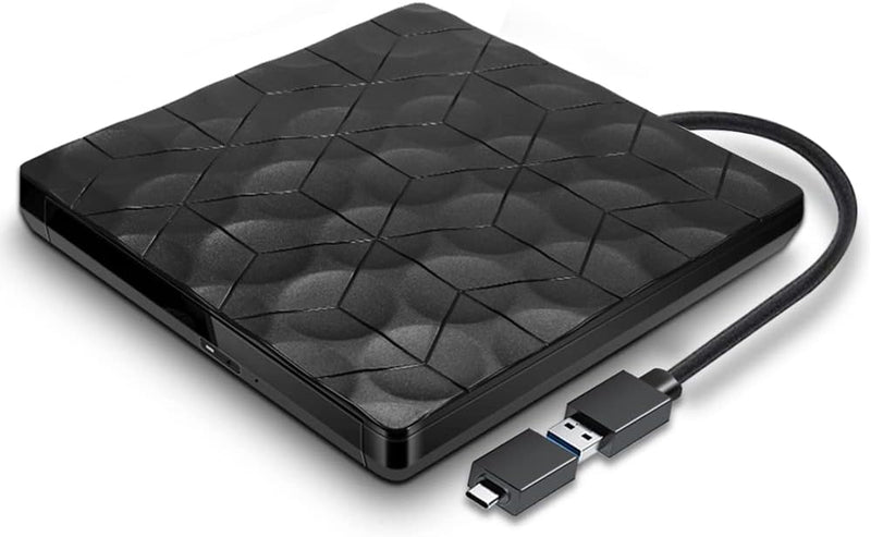 Comter Externes CD DVD Laufwerk, USB 3.0 USB-C Portable DVD/CD Leser und CD DVD-/+RW Brenner/Plug&Pl
