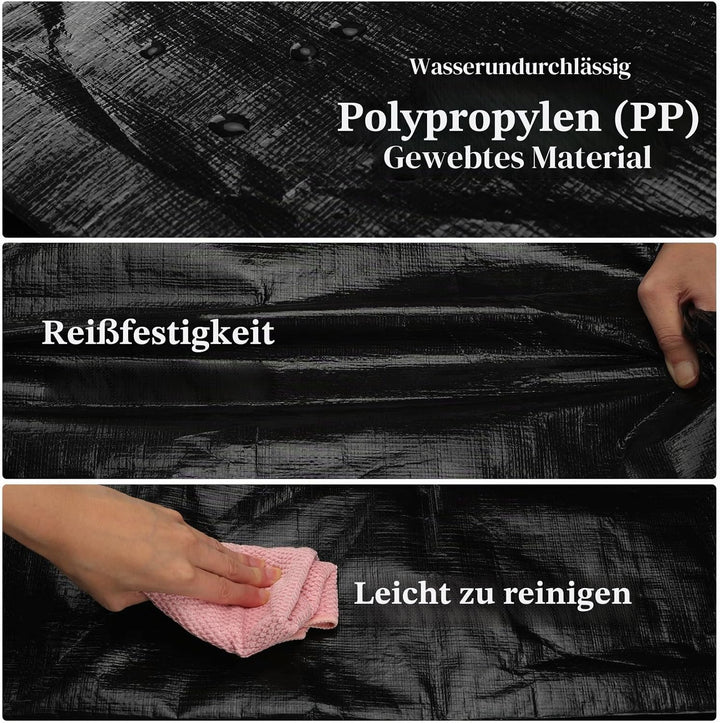 Withosent 100L Aufbewahrungstasche Gross Gewebt, 10er Wasserdicht Umzugstaschen mit Reissverschluss