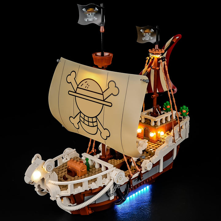 GEAMENT LED Licht-Set Kompatibel mit Lego ONE Piece Das Piratenschiff Flying Lamb 75639 (The Going M