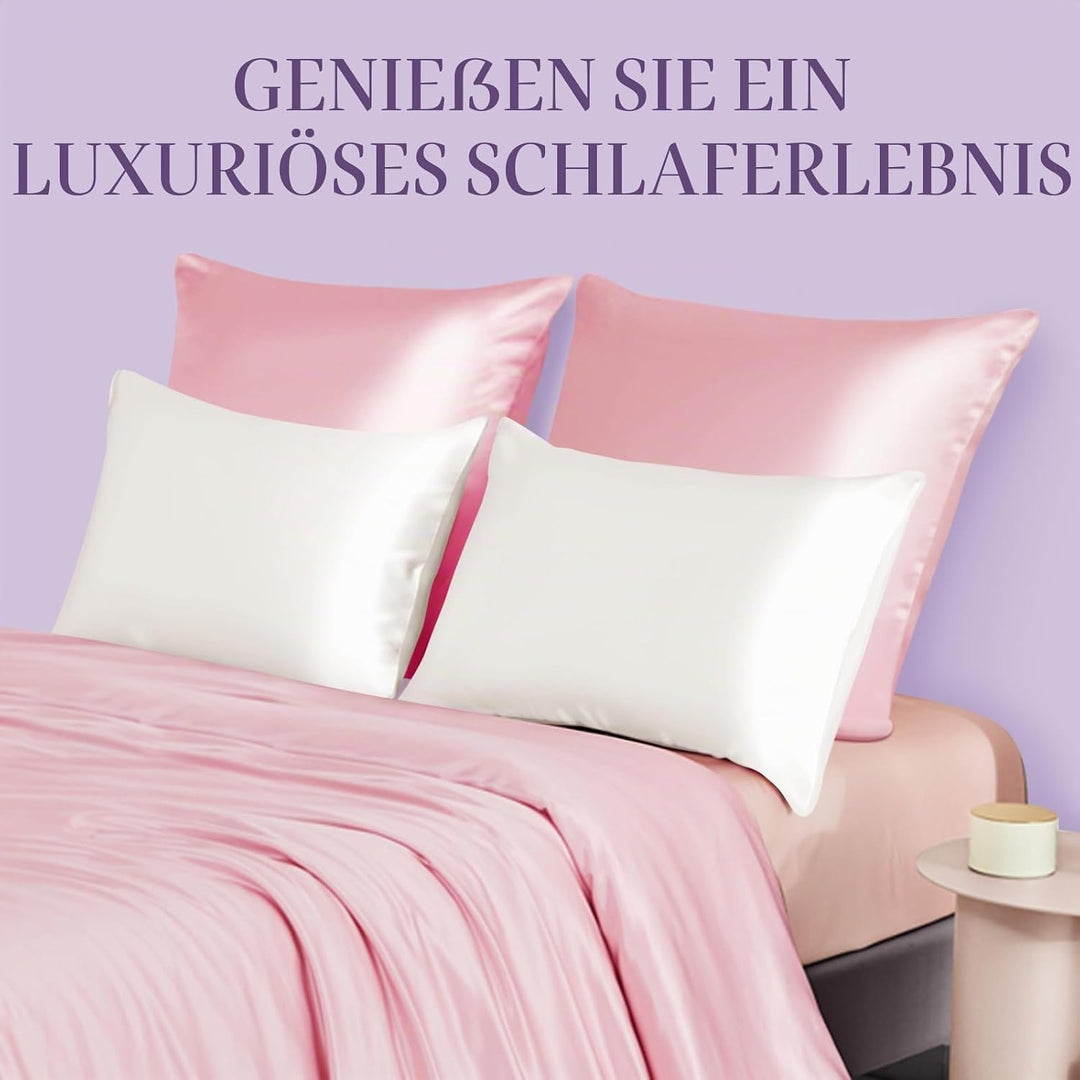 OLESILK Seide Kissenbezug Kissenhülle Haar- und Hautpflege mit Reissverschluss 16 Momme 1 Stück Elfe