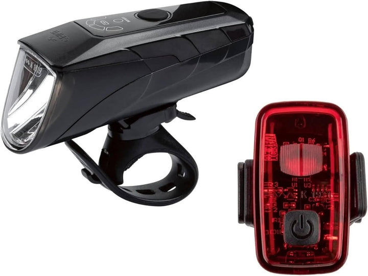 LED Fahrrad Leuchten Set mit USB-C Fahrradbeleuchtung Licht 15/30/70 Lux Automatische Lichtsteuerung