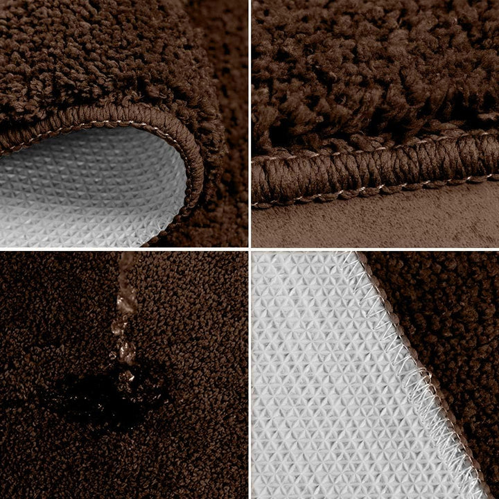 ele ELEOPTION Badezimmer-Set,rutschfeste Badematte schnelltrocknend weich wasserabsorbierend stilvol