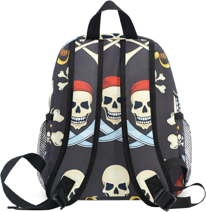 Kinderrucksack Piratenschädel Kindergarten Kindergartentasche für Kleinkinder Mädchen Jungen