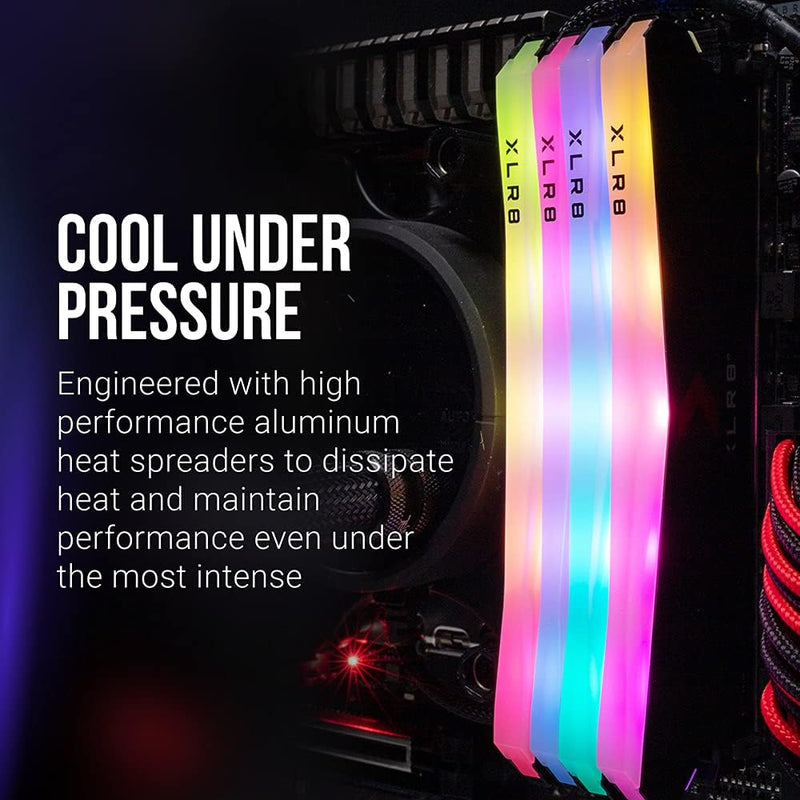 PNY XLR8 Gaming Epic-X RGB™ DDR4 3200MHz 16GB (2x8GB) Desktop Memory Dual Pack, MD16GK2D4320016XRGB,