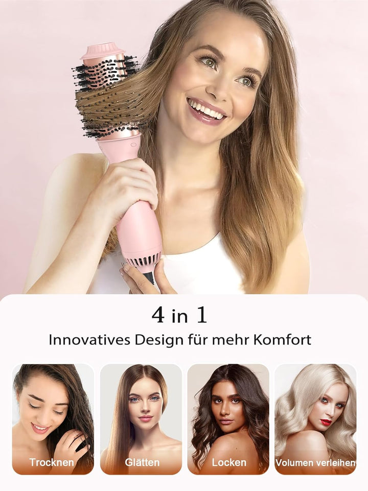 LANDOT Föhnbürste & Warmluftbürste in Einem | Die Rundbürstenföhn-Stylingbürste mit Keramik & Negati
