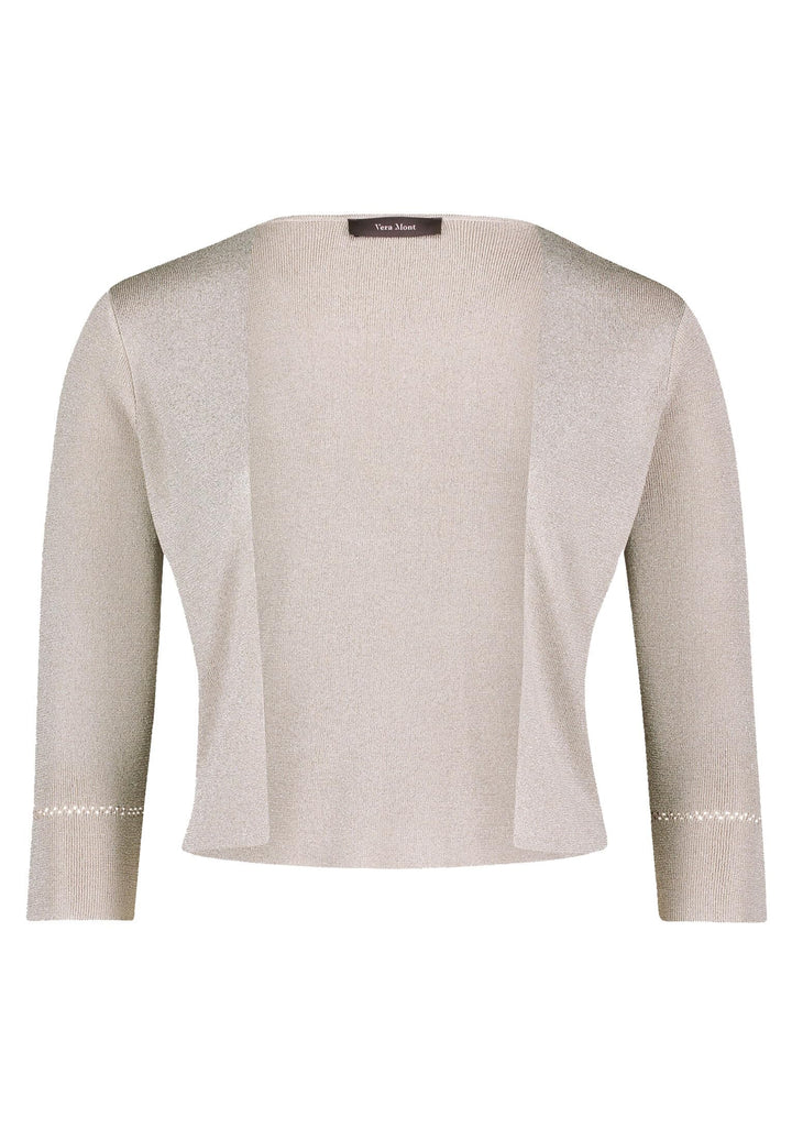 Vera Mont Damen Strickbolero ohne Verschluss XS Grau, XS Grau