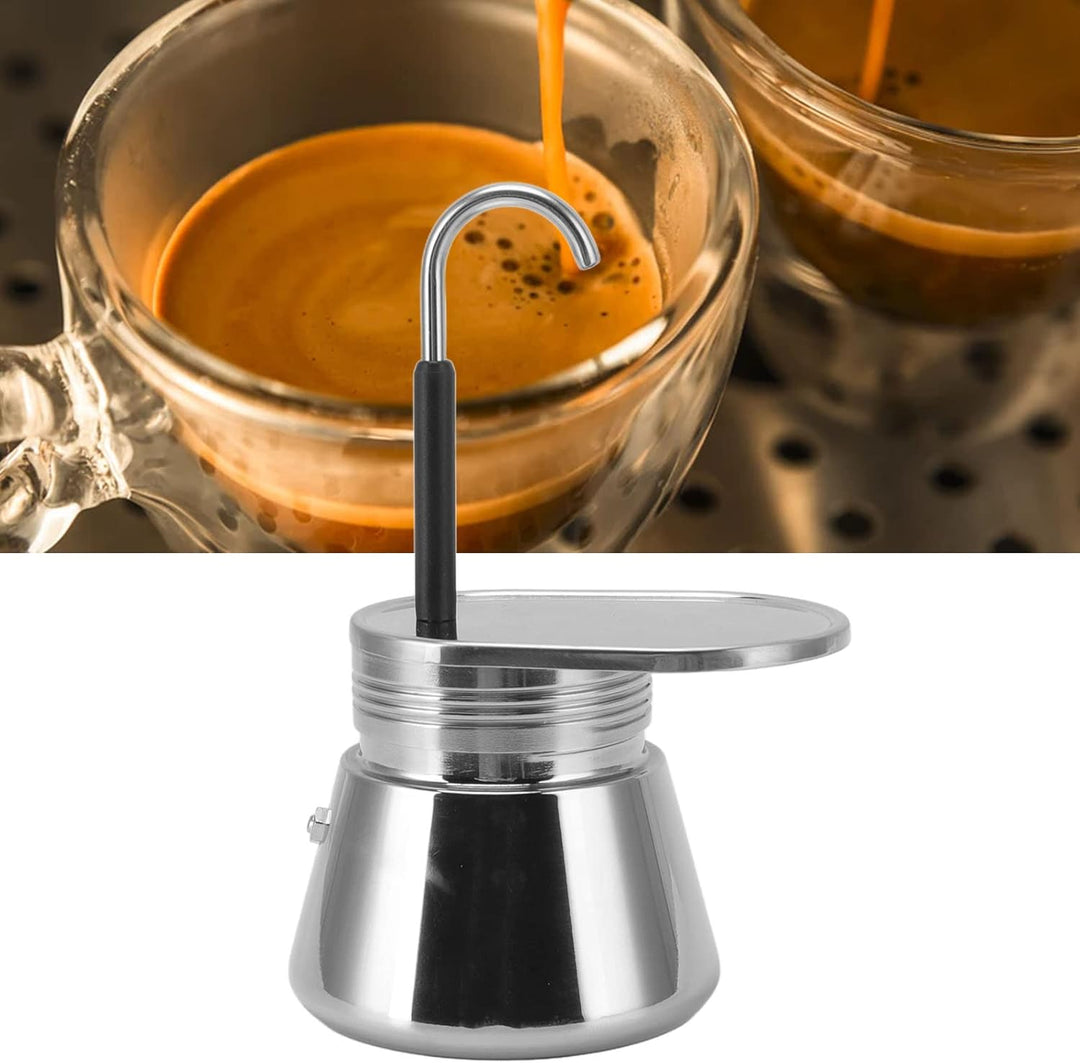 Tbest Herd Espressokocher Edelstahl Mokkakanne Cam Kaffee Mini Express Lichtenstein Set Beinhaltet 1