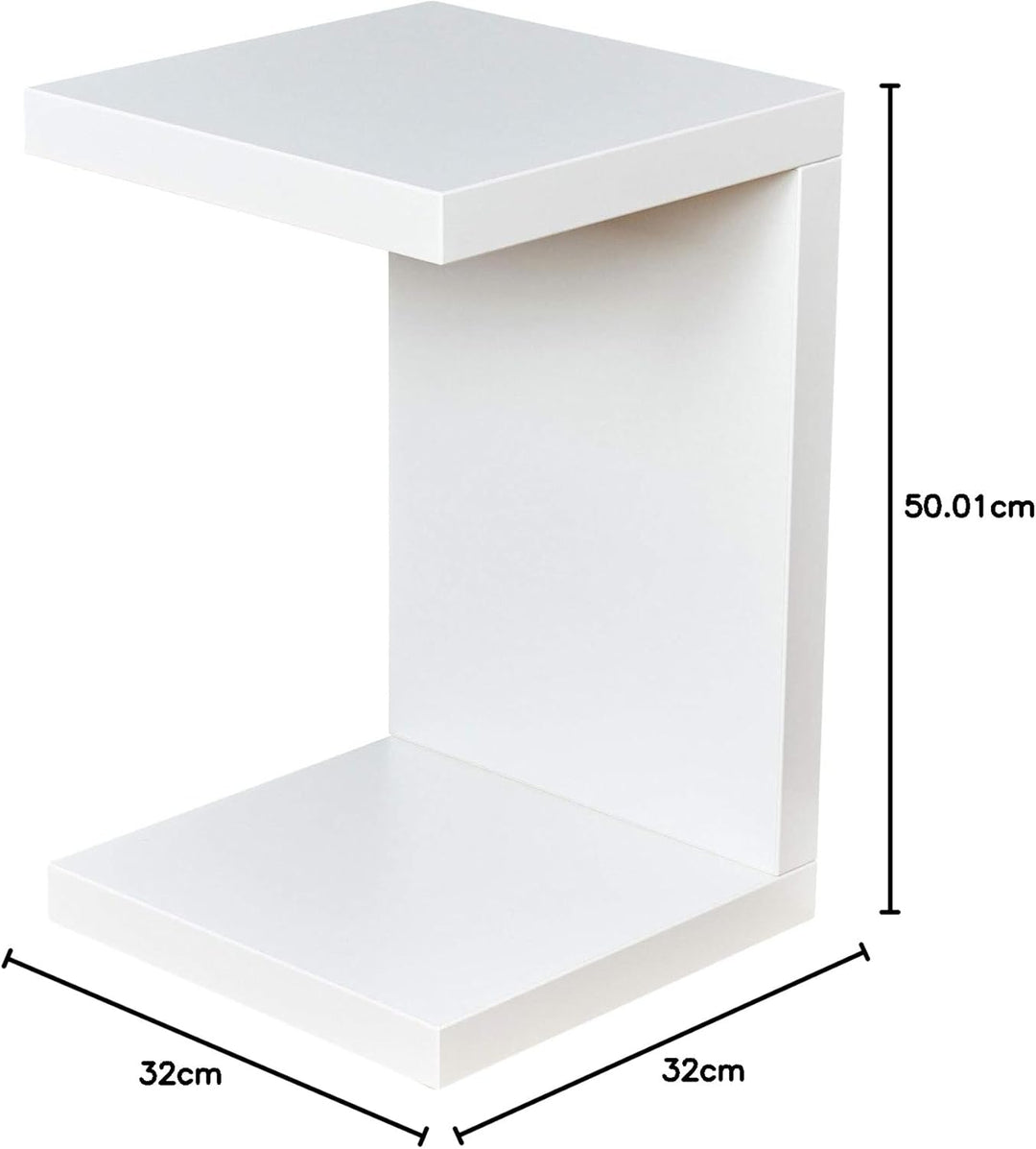 levandeo Beistelltisch Coco Weiss 32x32cm Höhe 50cm Keine Montage fest verleimt Holz Couchtisch Tisc