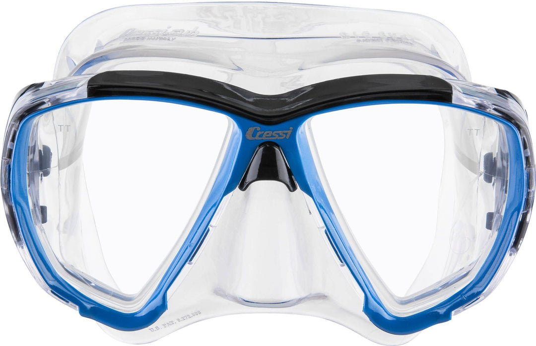 Cressi Tauchmaske Big Eyes Crystal Klar/Hellblau, Klar/Hellblau