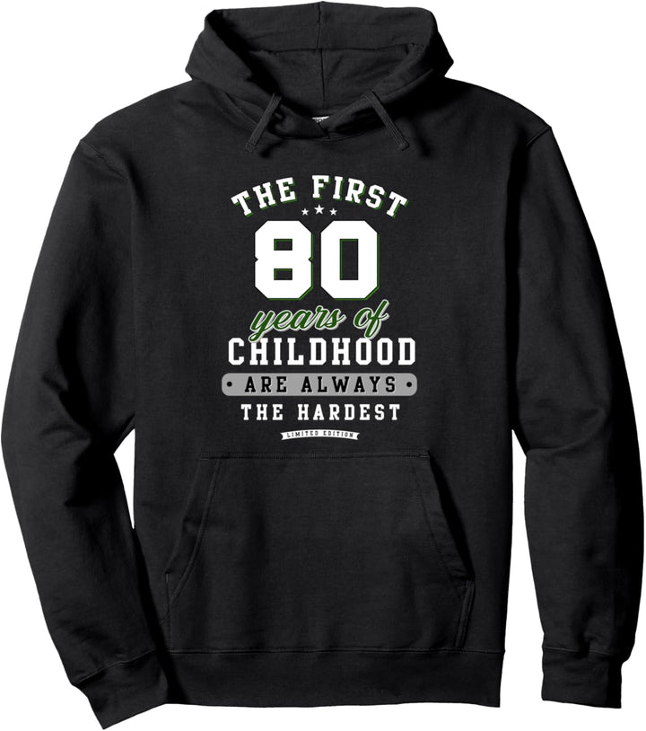 80. Geburtstag lustiges Geschenk life Begins at 80 Jahre alt Pullover Hoodie