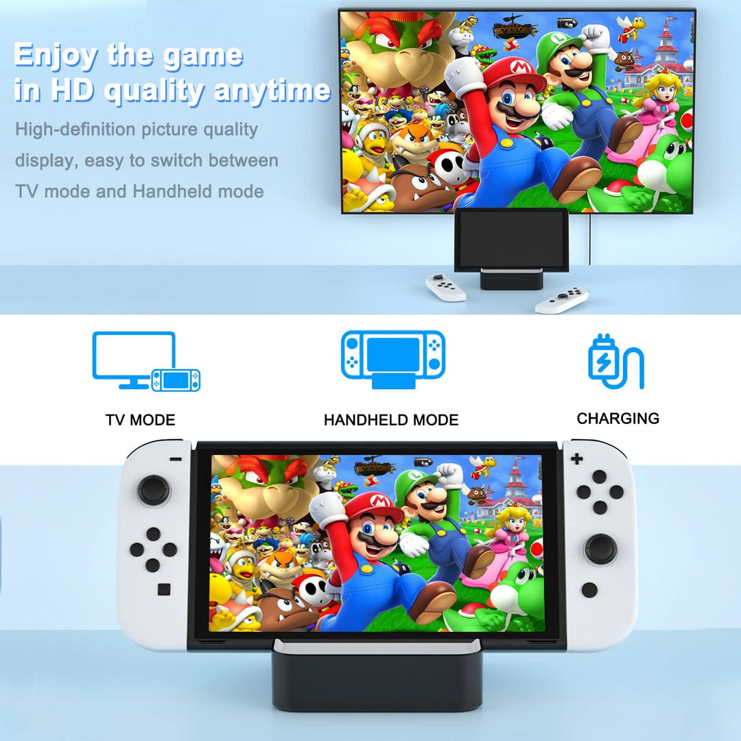 Switch TV Dock, Aukuoy Docking Station für Nintendo Switch/Switch OLED, 6-in-1 Switch Dock Portable