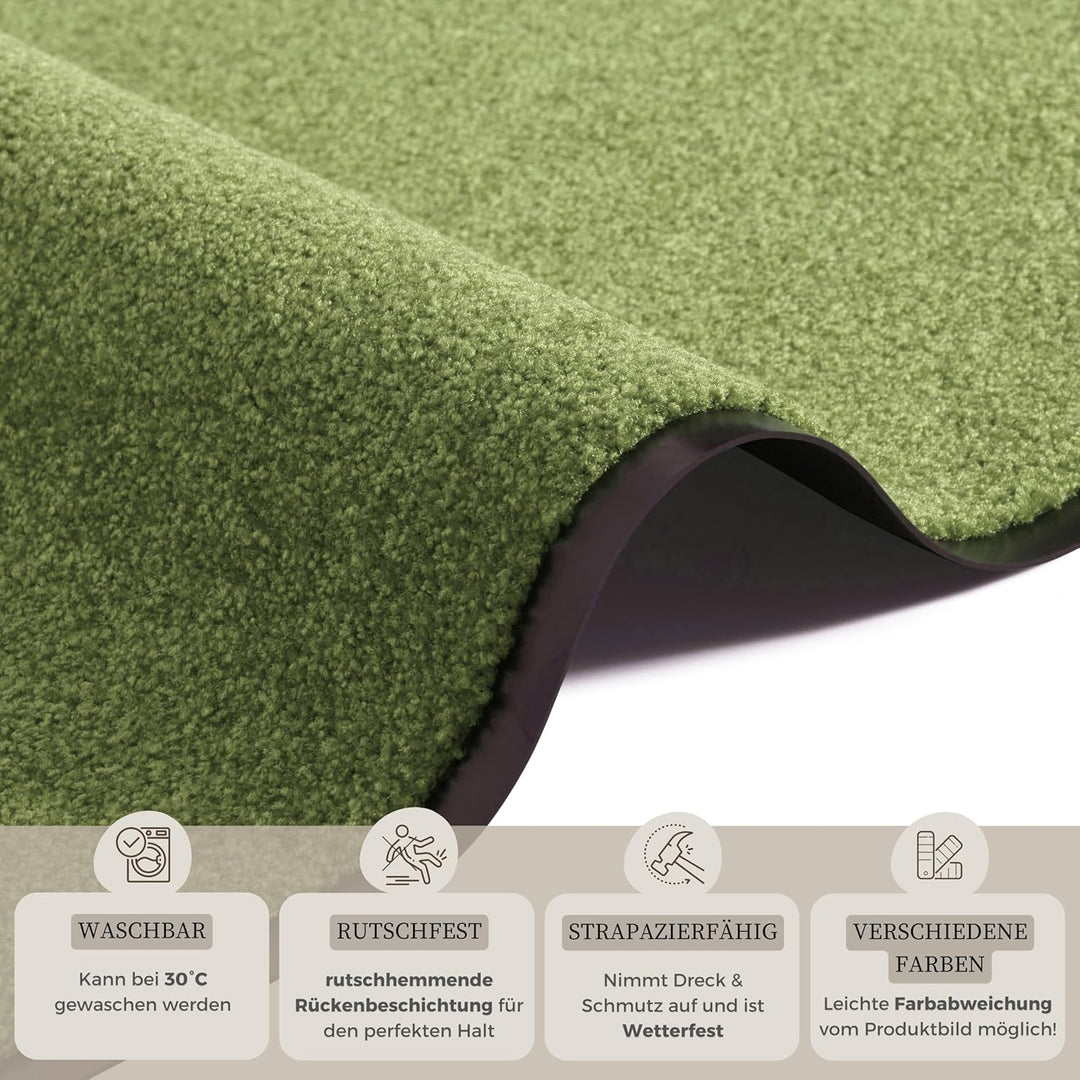 Hanse Home Fussmatte (S-XXL) 90x150cm – 12 Farben – Fussmatte Outdoor Schmutzfangmatte Türmatte Wasc