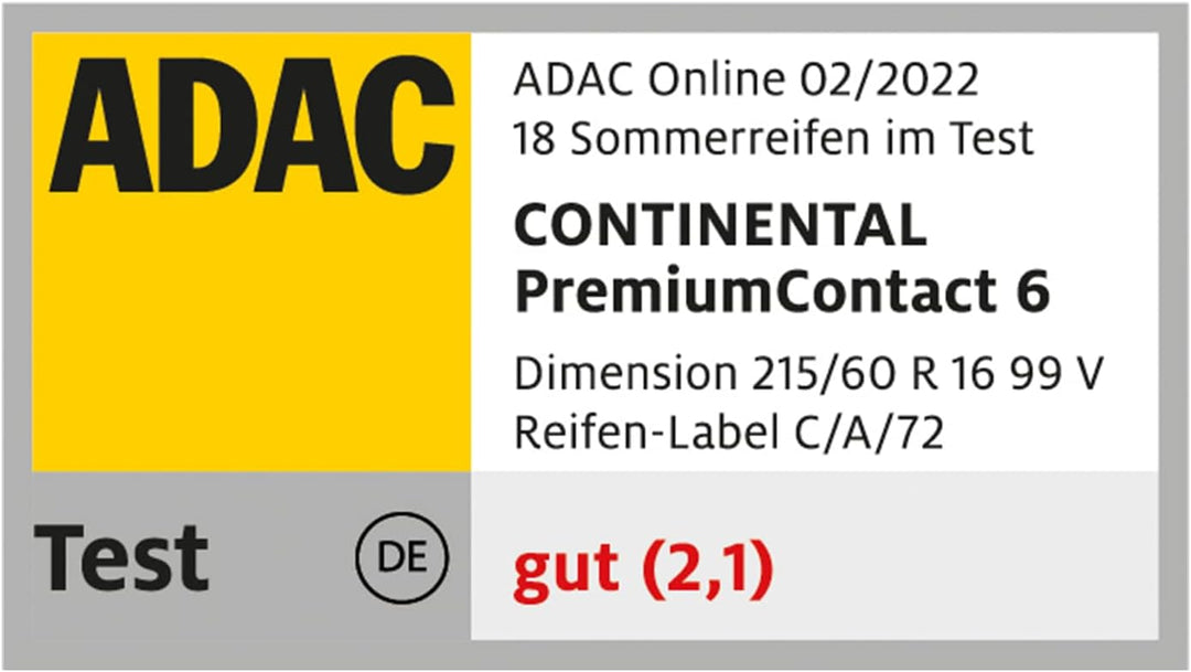 Continental PremiumContact 6-255/45 R20 105H XL - B/A/72 - Sommerreifen (PKW) 255/45R20 105H - FR/XL